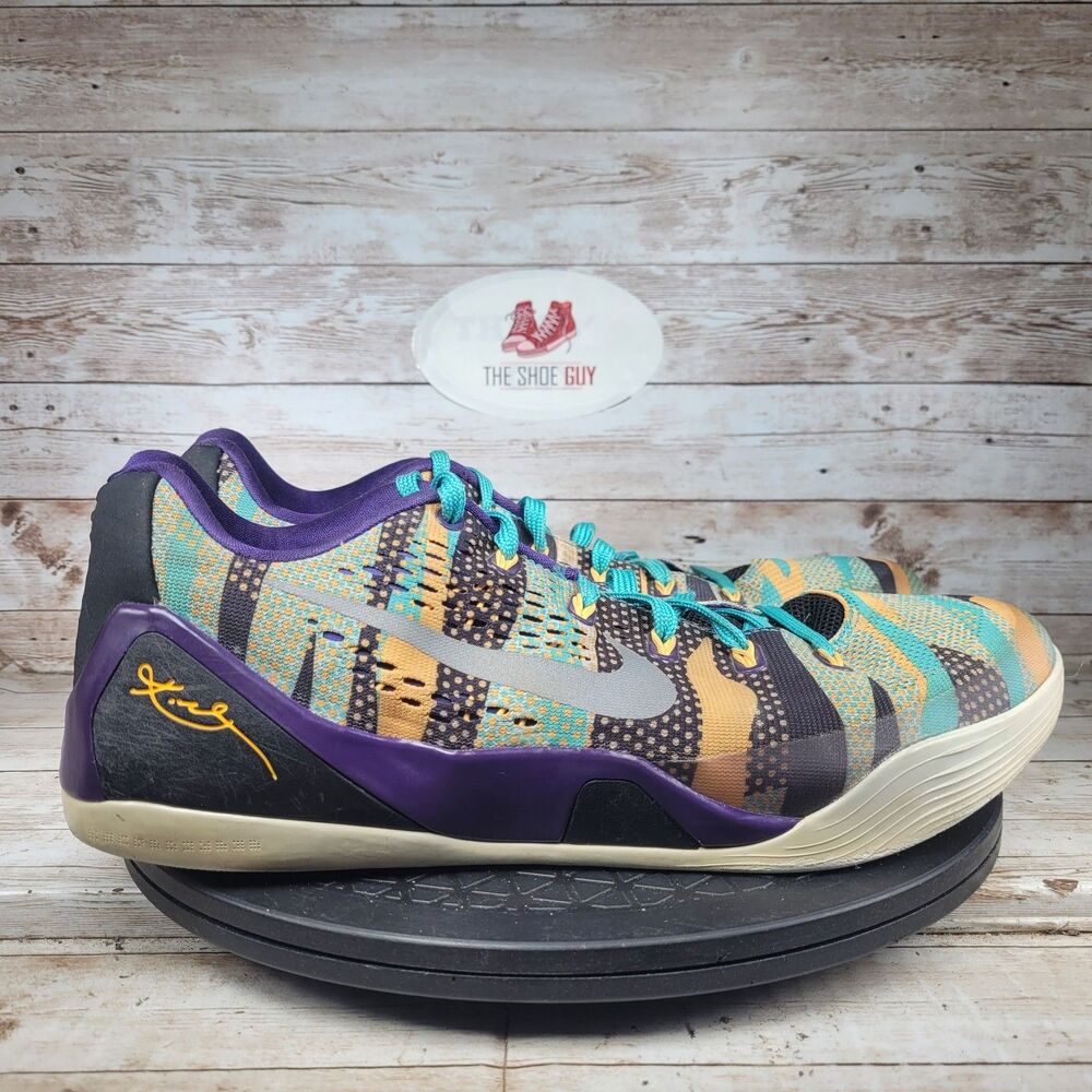 Nike Kobe 9 EM Low Unleashed Sneakers Men's 12 Multi Lace Up Walking Running